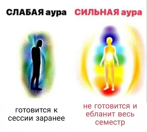 Слабая и сильная аура студента