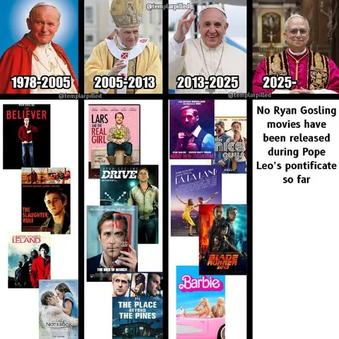 Pope Leo Stops Ryan Gosling Movies