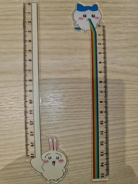 Линейка с радужным котиком