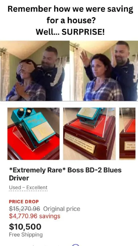 Surprise Boss Blues Driver Purchase