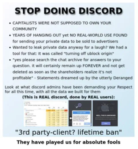 Stop Doing Discord