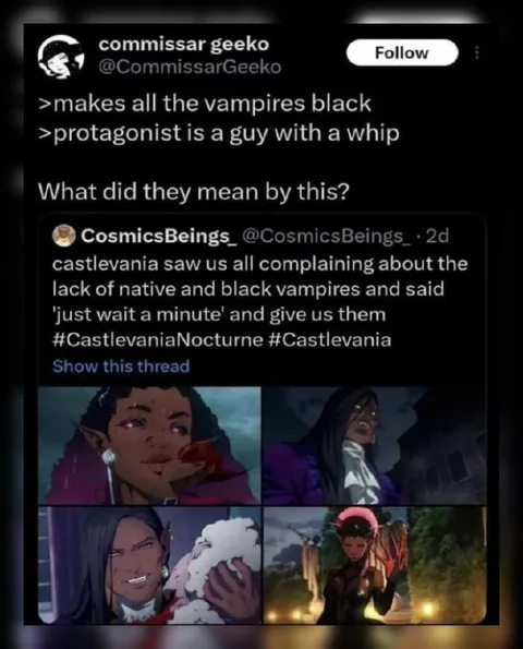 Castlevania Makes Black Vampires