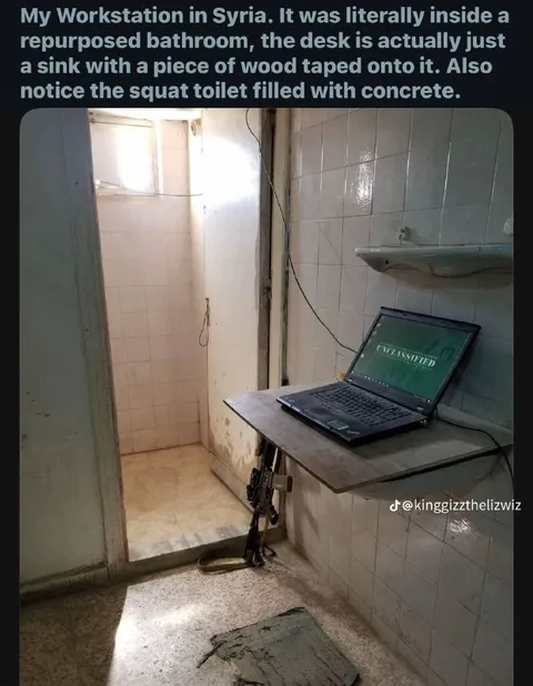 Workstation Inside a Bathroom