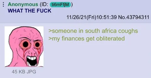 South Africa Coughs, Finances Obliterated