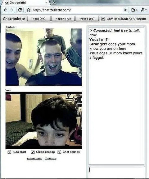 Chatroulette Insult Goes Wrong