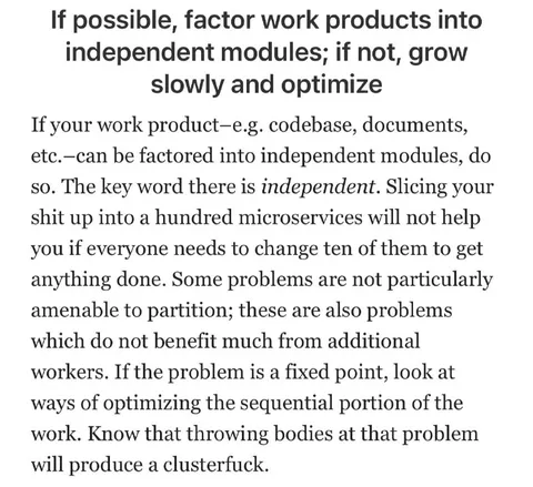 Factor Work Into Independent Modules