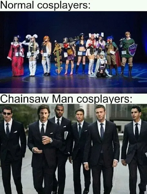 Normal cosplayers vs Chainsaw Man cosplayers