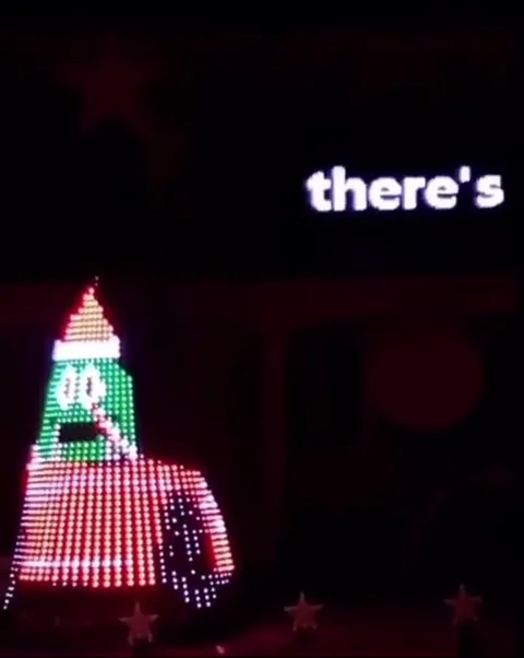 LED Santa Machine Gun Countdown
