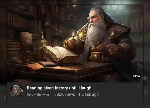 Reading Elven History Until I Laugh