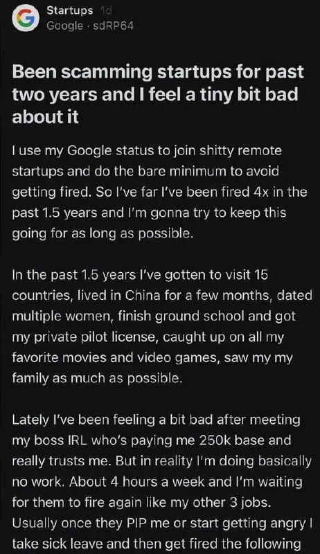 Bare Minimum Startup Employee