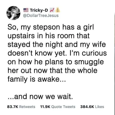 Stepson Sneaks Girlfriend Out