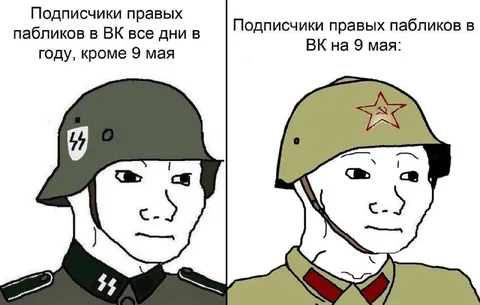 Подписчики правых пабликов 9 мая