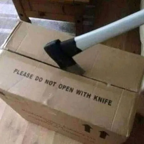 Please Do Not Open With Knife