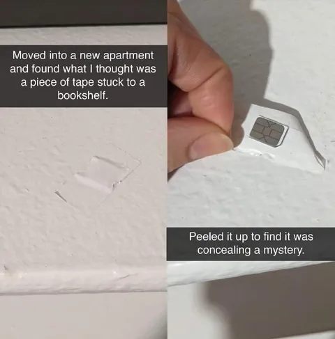 Mysterious SIM Card Behind Tape