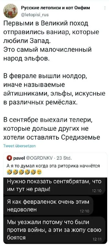 Эльфийская мобилизация по месяцам