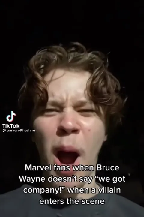 Marvel fans when Bruce Wayne