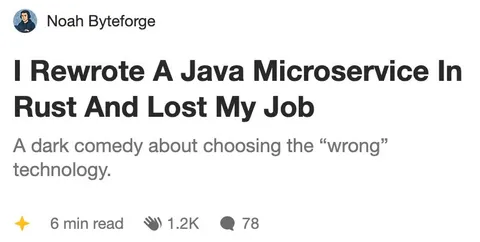Rewrote Java Microservice in Rust