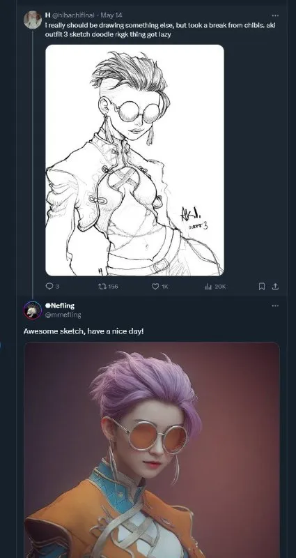 Sketch Turns Into AI Art