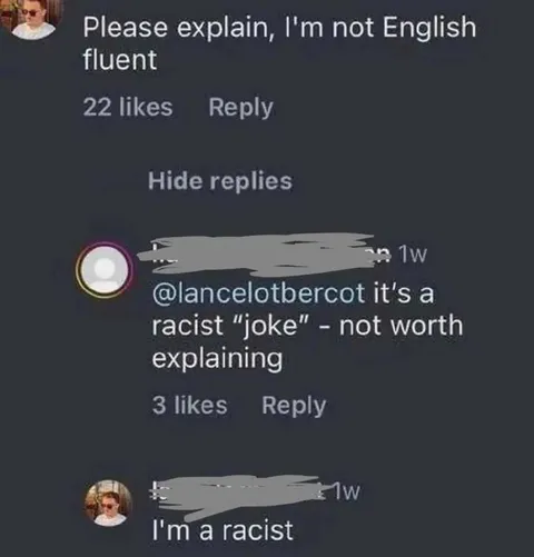 I'm a Racist Joke Explanation