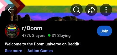 Doom subreddit welcome screen