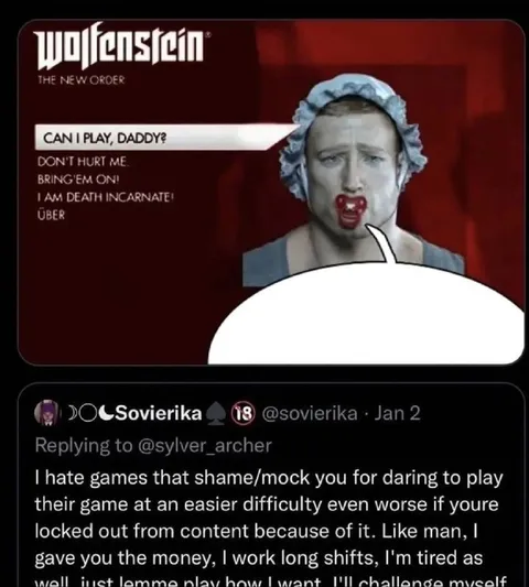 Wolfenstein Easy Mode Guilt