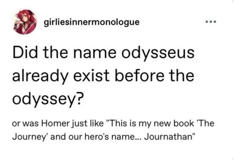 Homer Names Odysseus Journathan