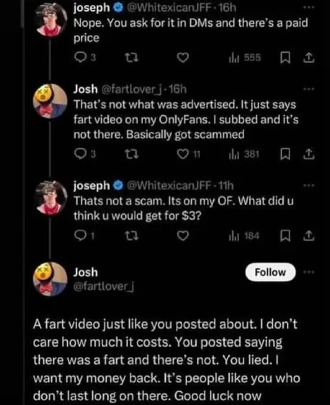 OnlyFans Fart Video Scam