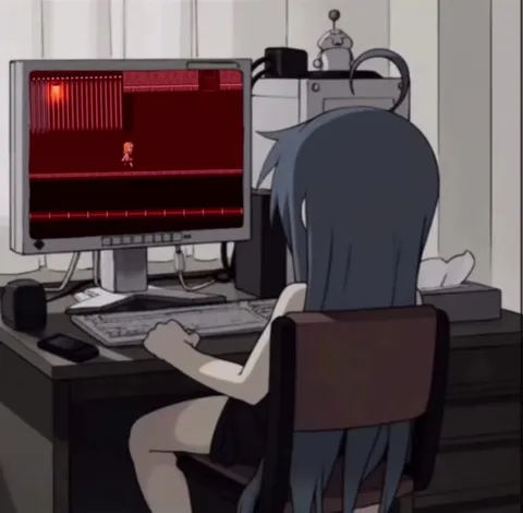 Girl Playing a Terrifying Game