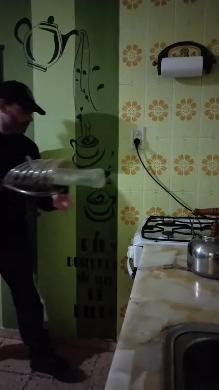 Preparando té con fuego
