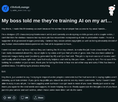 Boss Training AI on My Art