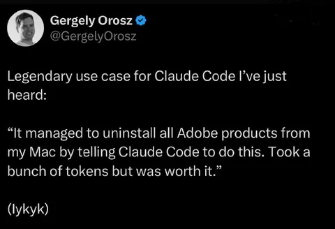 Claude Code Uninstalls Adobe