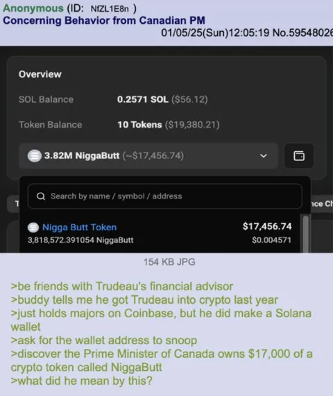 Trudeau's Secret Crypto Token