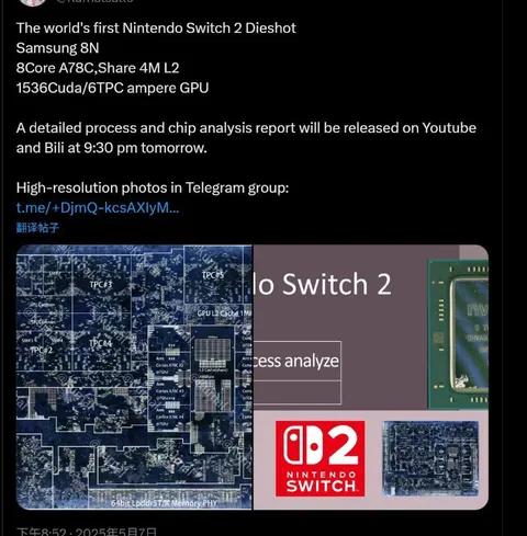 Nintendo Switch 2 Die Shot Leak
