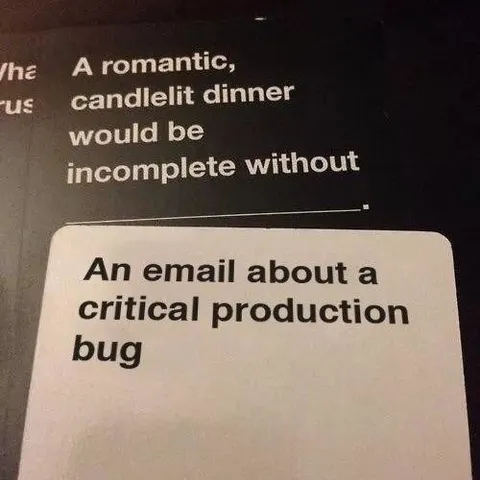 Romantic Dinner Production Bug