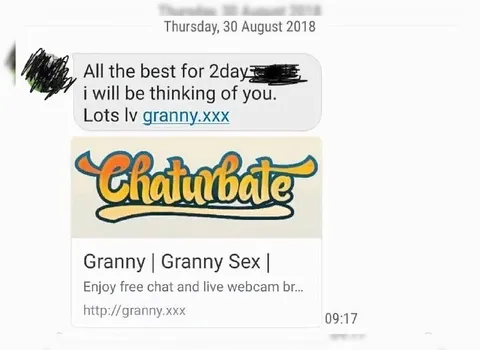 Granny Sex Message Mix-Up