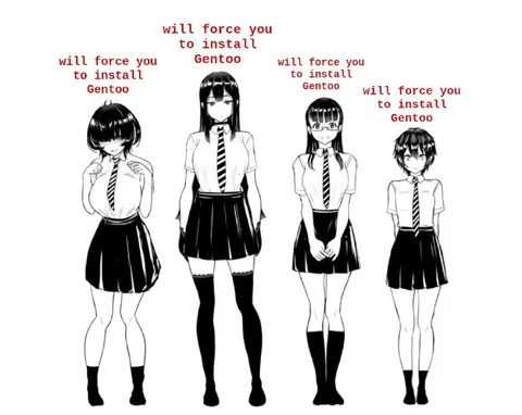 Girls Who Force Gentoo