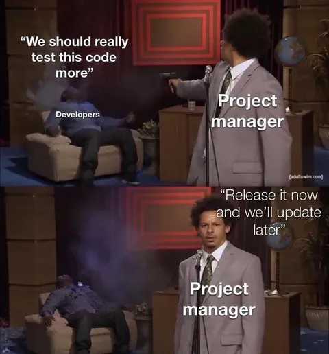 Project Manager Ships Unfinished Code