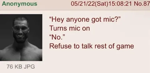 Refuses to Talk After Mic Check