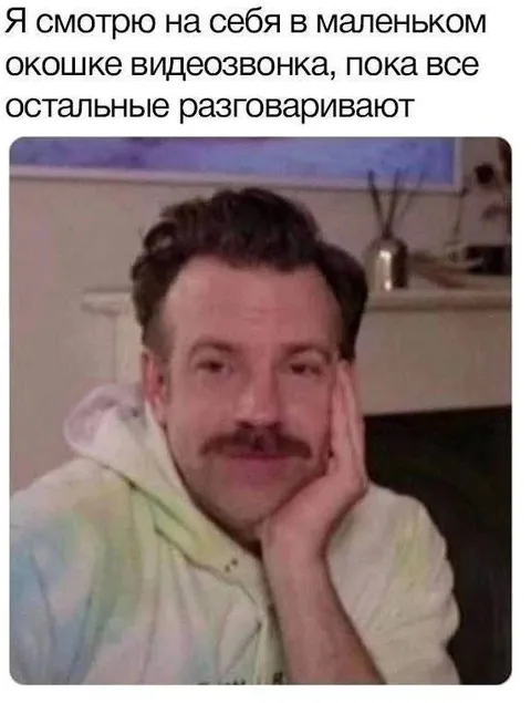 Смотрю на себя в видеозвонке