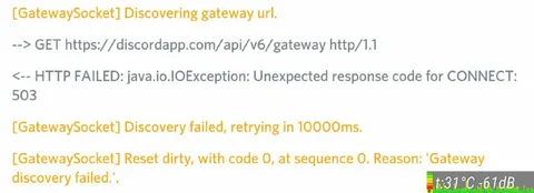 Discord Gateway Connection Failed