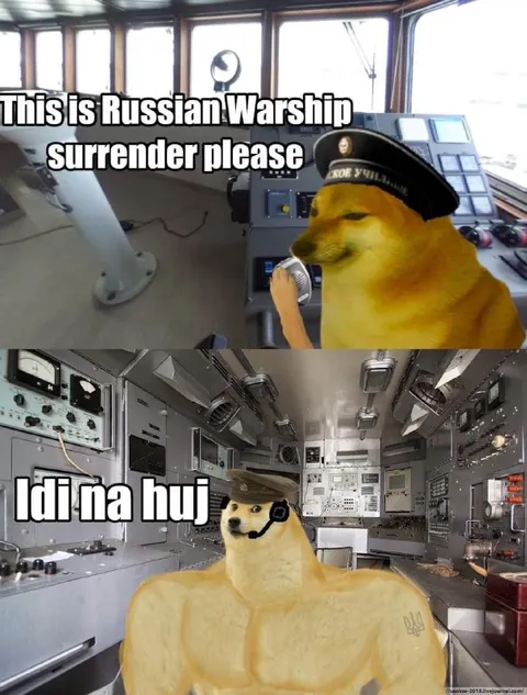 Russian Warship Surrender Meme
