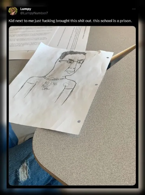 School Is a Prison Drawing