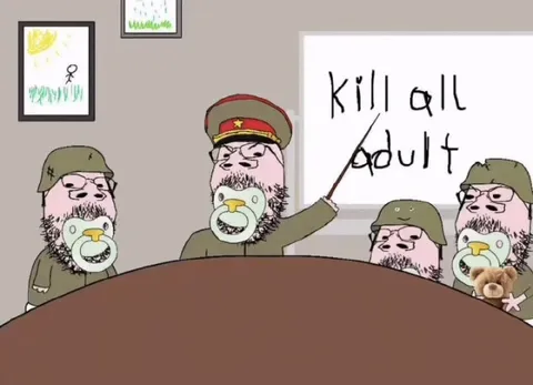 Pacifier Soldiers Want Adults Dead