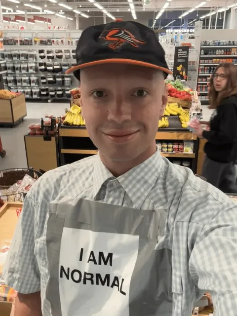 I Am Normal Grocery Store Selfie