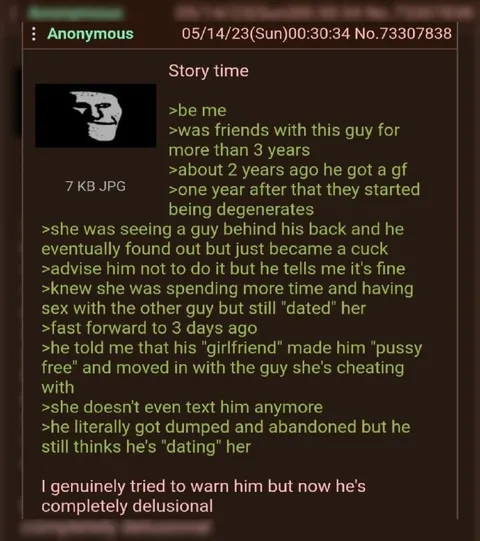 Completely Delusional Cuck