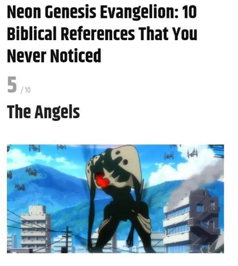 Neon Genesis Evangelion Biblical Angels