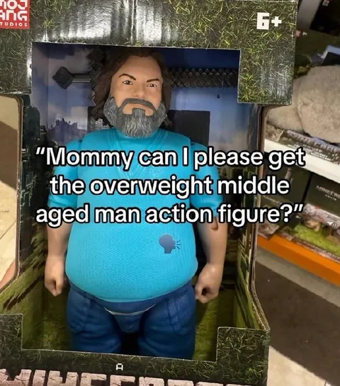 Overweight Middle Aged Man Figure