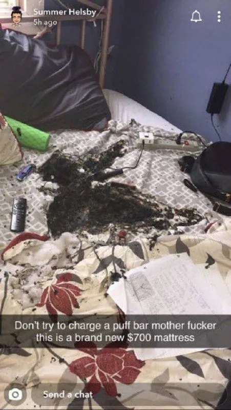 Puff Bar Ruins New Mattress