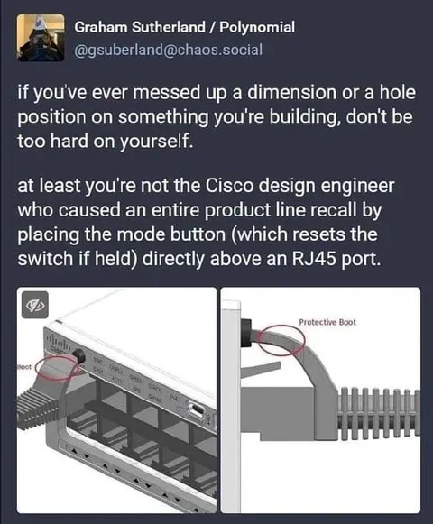 Cisco Mode Button Design Fail