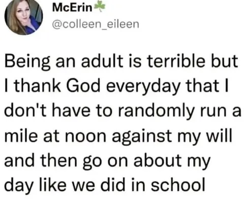 Adult Life Without School Runs